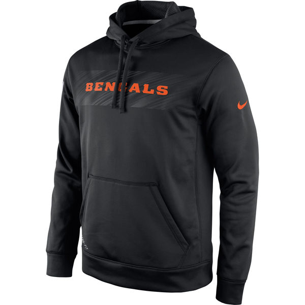 Men Cincinnati Bengals Nike KO Speed Wordmark Performance Hoodie Black